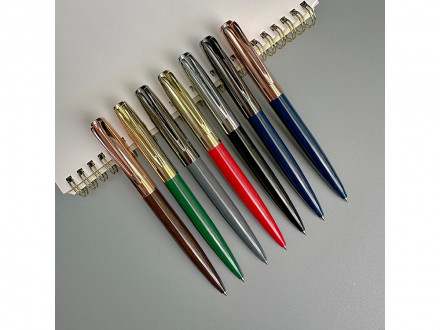 Ручка металлическая шариковая Napoli, серый/вороненая сталь