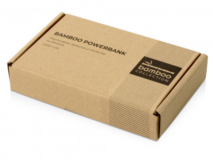 Внешний аккумулятор из бамбука Bamboo, 5000 mAh
