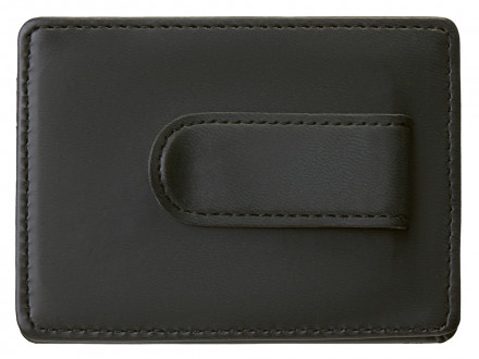 Картхолдер для двух карт и наличных денег с зажимом Crave, черный