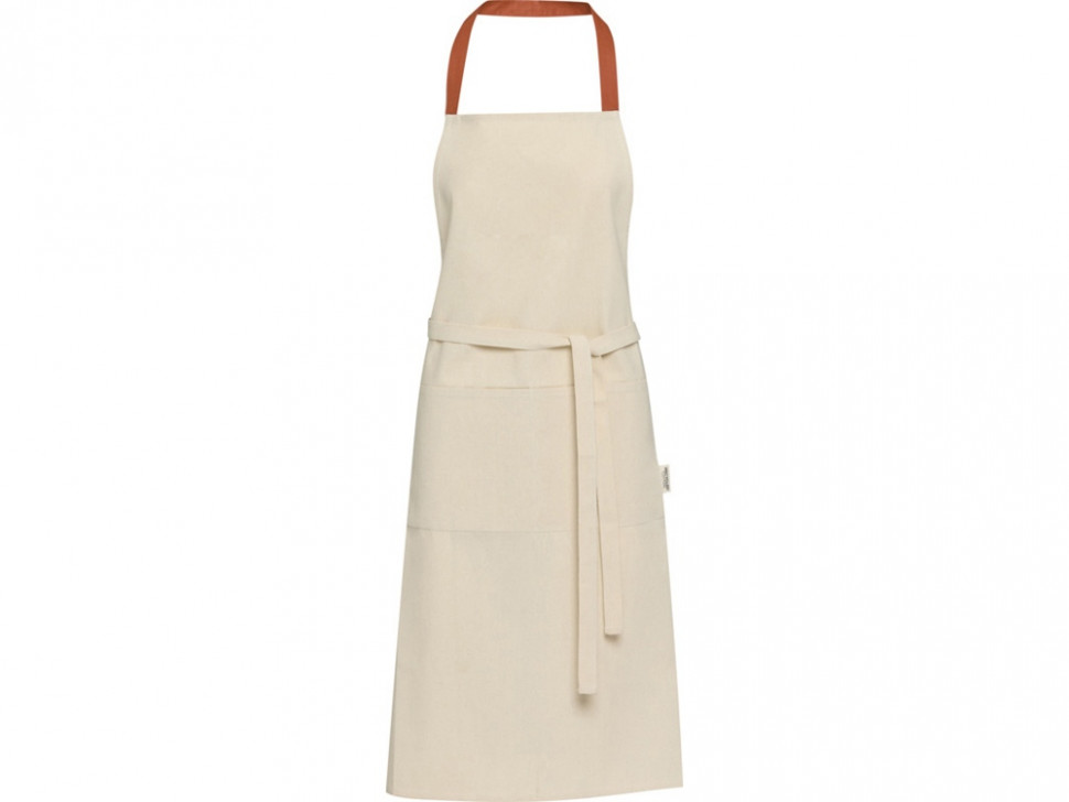 Nia фартук из переработанного хлопка плотностью 200 г/м² - красный кирпичный