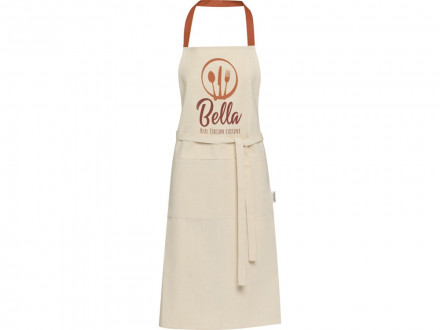 Nia фартук из переработанного хлопка плотностью 200 г/м² - красный кирпичный