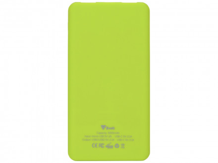 Портативное зарядное устройство Reserve с USB Type-C, 5000 mAh, зеленое яблоко