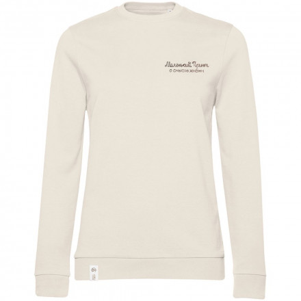 Свитшот женский с вышивкой «Маленький принт», светло-желтый