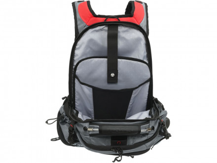 Рюкзак TORBER DRIVE с отделением для ноутбука 15, серый/красный, полиэстер 1680D, 36x17x50 см, 30 л