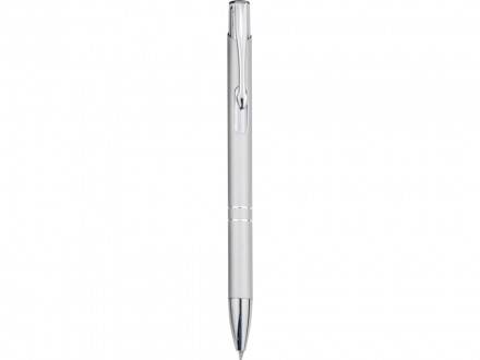 Алюминиевая шариковая кнопочная ручка Moneta, черные чернила, серебристый
