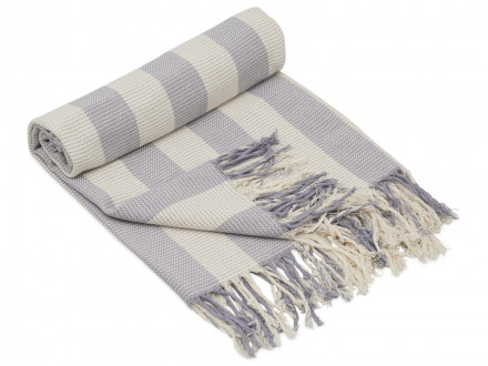 Подарочный набор c пледом, термосом, свечой и миндалем, оранжевый