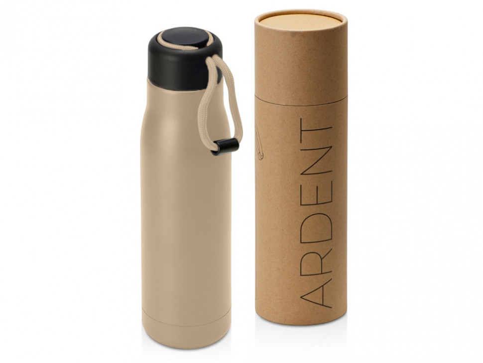 Вакуумный термос Ardent Waterline, 500 мл, тубус, бежевый