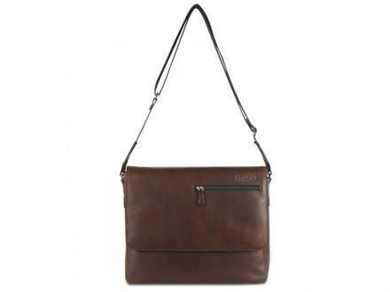 Сумка через плечо Mano Don Valentino, натуральная кожа в коричневом цвете, 36,5 х 30 х 8 см