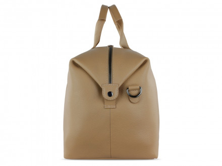 Сумка дорожная BUGATTI Elsa, песочного цвета, воловья кожа/полиэстер, 47х22х24 см