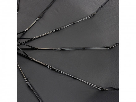 Зонт складной мужской TORBER, автомат, 3 сложения, черный, каркас сталь/файбергласс, эпонж, пластиковая ручка, диаметр 103 см