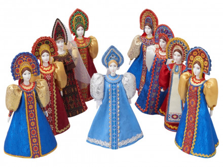 Подарочный набор: кукла фарфоровая, чай Малина с мятой, красный