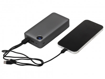 Внешний аккумулятор Mild Pro c быстрой зарядкой QC/PD, 20 000 mAh, серый (Р)