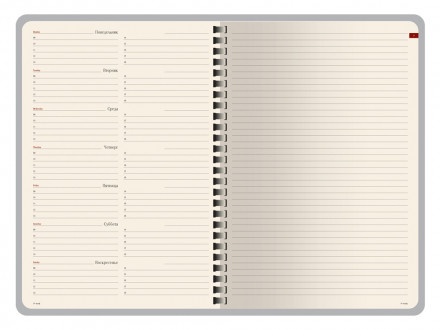 Еженедельник недатированный А5 Concept, бордовый (Р)