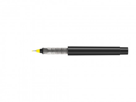 Капиллярная ручка в корпусе из переработанного материала rPET RECYCLED PET PEN PRO FL, черный с желтым