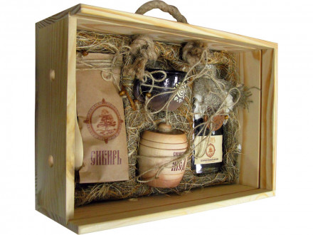 Подарочный набор Лесная пасека, бежевый