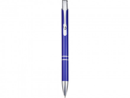 Алюминиевая шариковая кнопочная ручка Moneta, черные чернила, синий