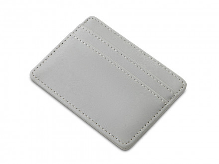 Картхолдер для двух карт и наличных денег с зажимом Crave, светло-серый