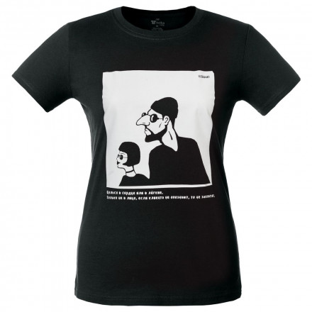 Футболка женская «Леон», черная