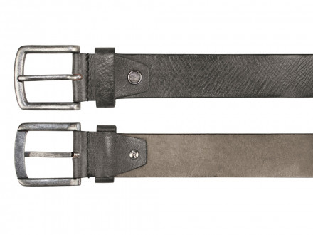 Ремень KLONDIKE Creek, односторонний, натуральная воловья кожа, цвет серый, 100 х 4 см