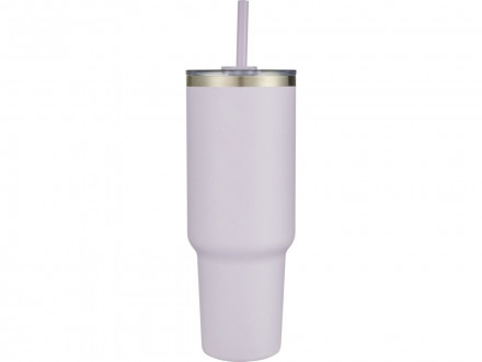 Sydney медная кружка с двойными стенками, сертифицированная согласно RCS, с вакуумной изоляцией и соломинкой, 1200 мл - Пурпурный