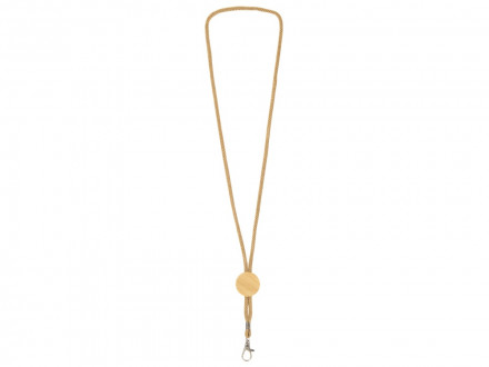 Ланъярд из бумаги с бамбуковой плашкой Franklinia, натуральный