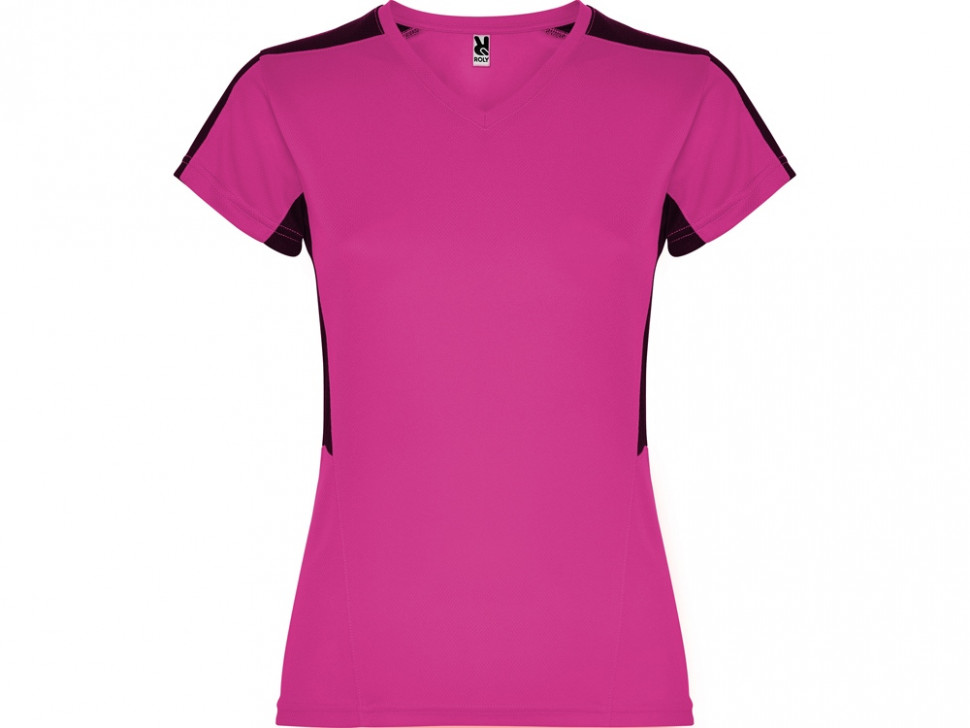 Футболка Suzuka женская, яркая фуксия /черный