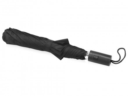 Зонт складной Tulsa, полуавтоматический, 2 сложения, с чехлом, черный