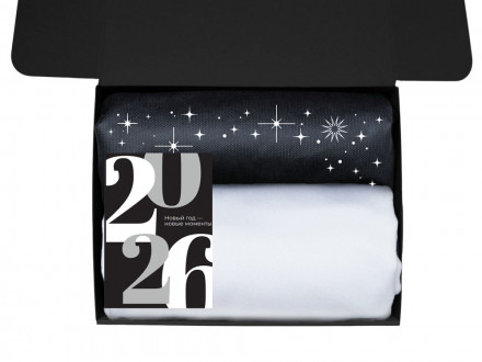 Подарочный набор с палантином и термокружкой, белый