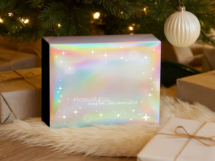 Подарочный набор с палантином и термокружкой, белый