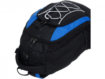 Рюкзак TORBER ROCKIT с отделением для ноутбука 15, черный/синий, полиэстер, 33х19х45 см, 28 л