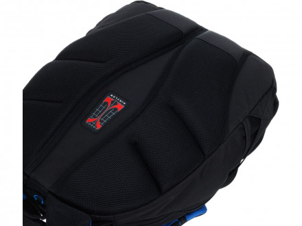 Рюкзак TORBER ROCKIT с отделением для ноутбука 15, черный/синий, полиэстер, 33х19х45 см, 28 л