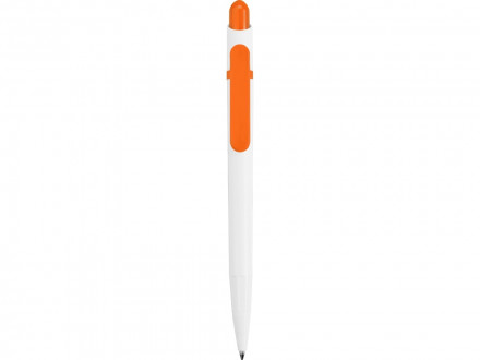 Ручка шариковая Этюд, белый/оранжевый