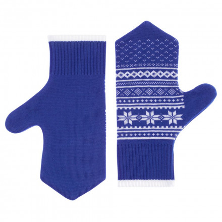 Варежки «Скандик», синие (василек)