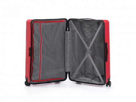 Чемодан TORBER Elton, красный, ABS-пластик, 47 х 32 х 78 см, 96 л