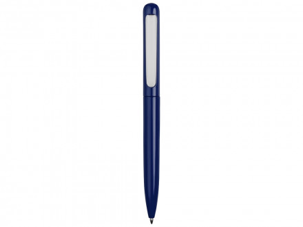 Ручка металлическая шариковая Skate, темно-синий/серебристый