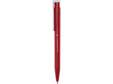 Шариковая ручка Unix из переработанной пластмассы, синие чернила - Красный