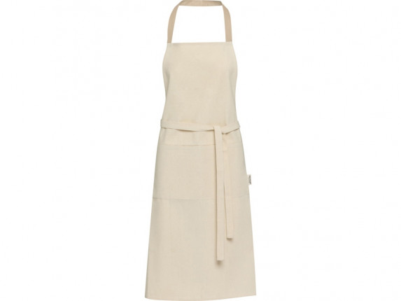Nia фартук из переработанного хлопка плотностью 200 г/м² - бежевый овсяный