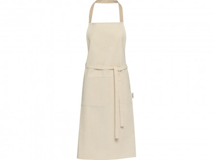 Nia фартук из переработанного хлопка плотностью 200 г/м² - бежевый овсяный