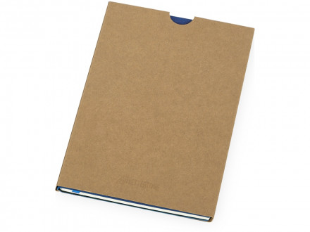 Блокнот Horizon с горизонтальной резинкой, гибкая обложка, 80 листов, синий