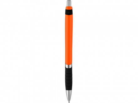 Однотонная шариковая ручка Turbo с резиновой накладкой, оранжевый
