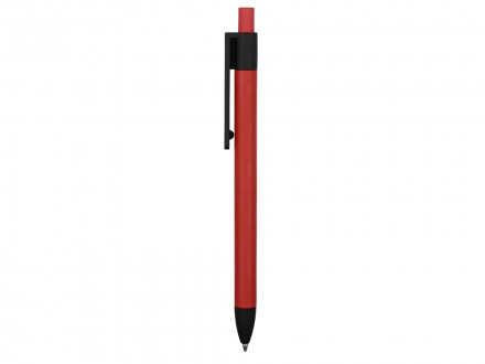 Ручка металлическая soft-touch шариковая Haptic, красный/черный