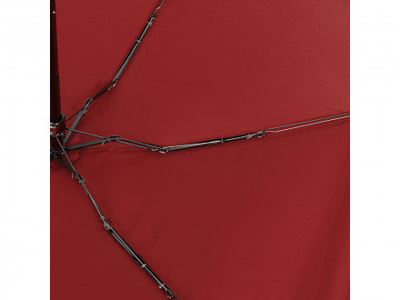 Зонт складной женский TORBER, механика, 5 сложений, красный, каркас алюминий, эпонж, пластиковая ручка, диаметр 91 см