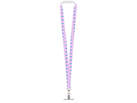 Ланъярд 2,5 см под сублимацию с трендовым карабином и металлическим держателем для телефона