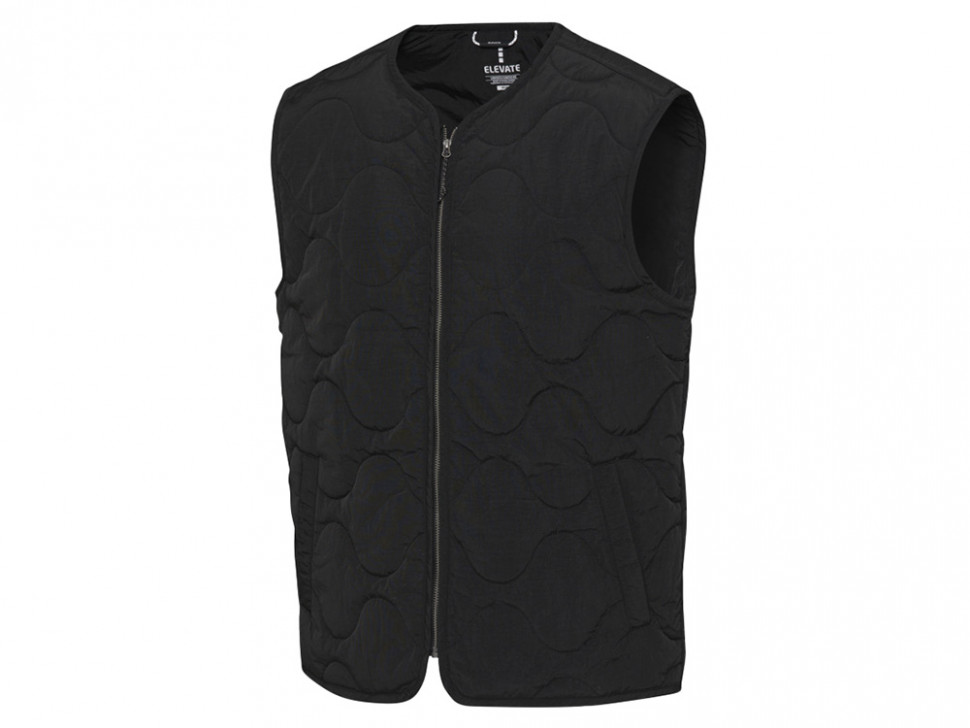 Quartz утепленный жилет унисекс из переработанного материала GRS - сплошной черный