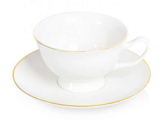 Чайная пара с золотой каймой, 200мл
