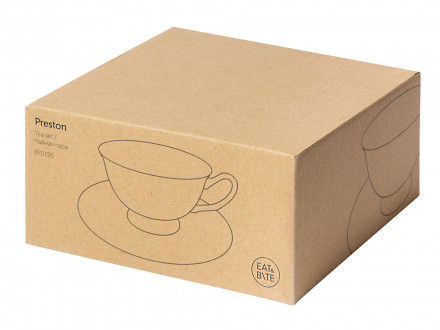 Чайная пара с золотой каймой, 200мл