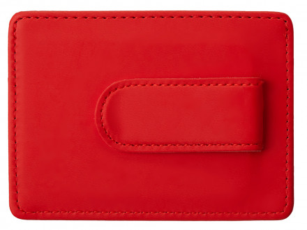Картхолдер для двух карт и наличных денег с зажимом Crave, красный
