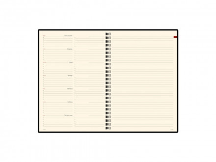 Еженедельник недатированный А5 Concept, красный (Р)