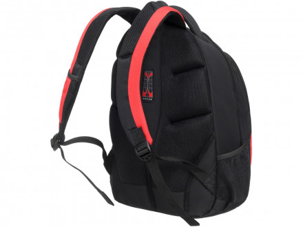 Рюкзак TORBER ROCKIT с отделением для ноутбука 15, черный/красный, полиэстер, 33х19х45 см, 28 л