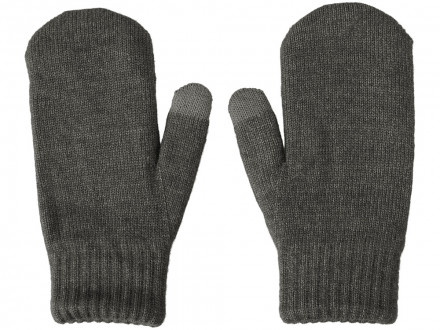 Варежки Dunant, темно-серый меланж